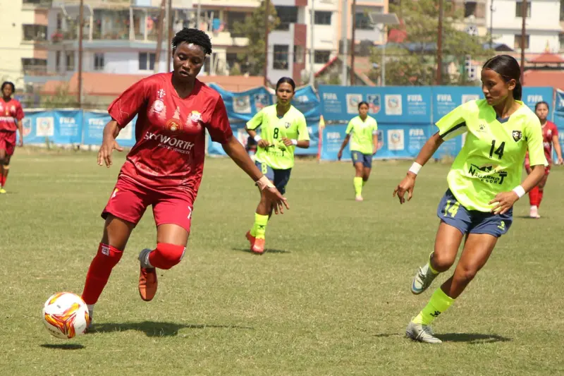 नेपालको महिला राष्ट्रिय लीग खेल्दै विदेशी खेलाडी