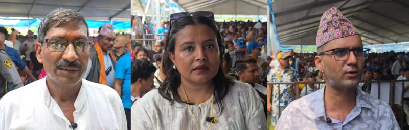 नवलकिशोर शाह, ममता सापकोटा र टेकराज सापकोटा (बायाँबाट)